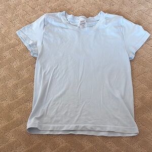 Aritzia Seamless Short Sleeve Tee - Light Blue (M)